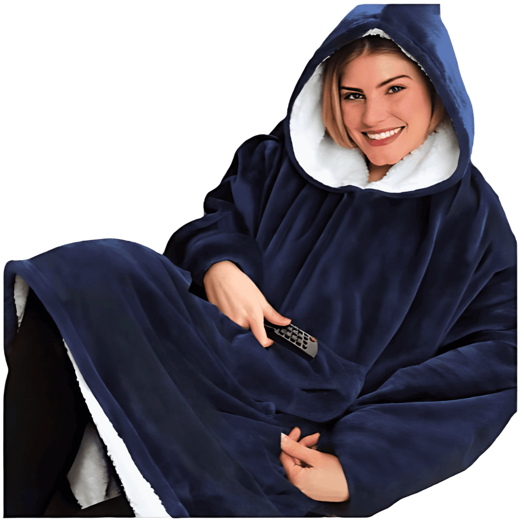 Duks ćebe sa rukavima i kapuljačom