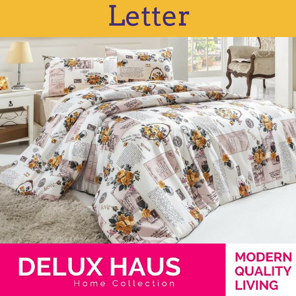 Bračna posteljina „Letter“ sa čaršafom na lastiš