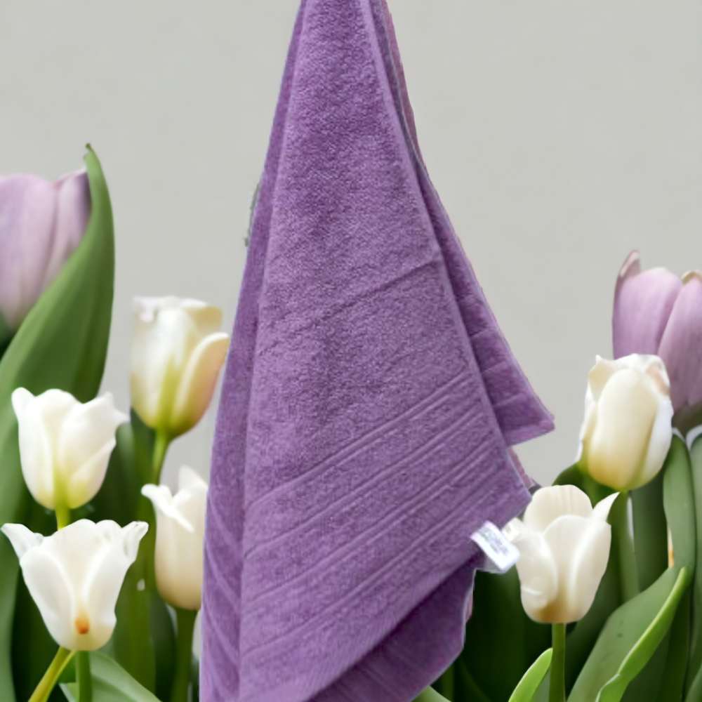 Peškir Indy 50x100cm 550g/m2 Bordura Ljubičasti