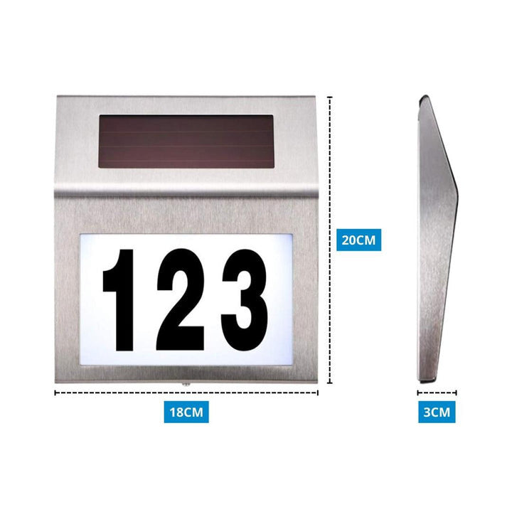 Svetleći solarni kućni broj