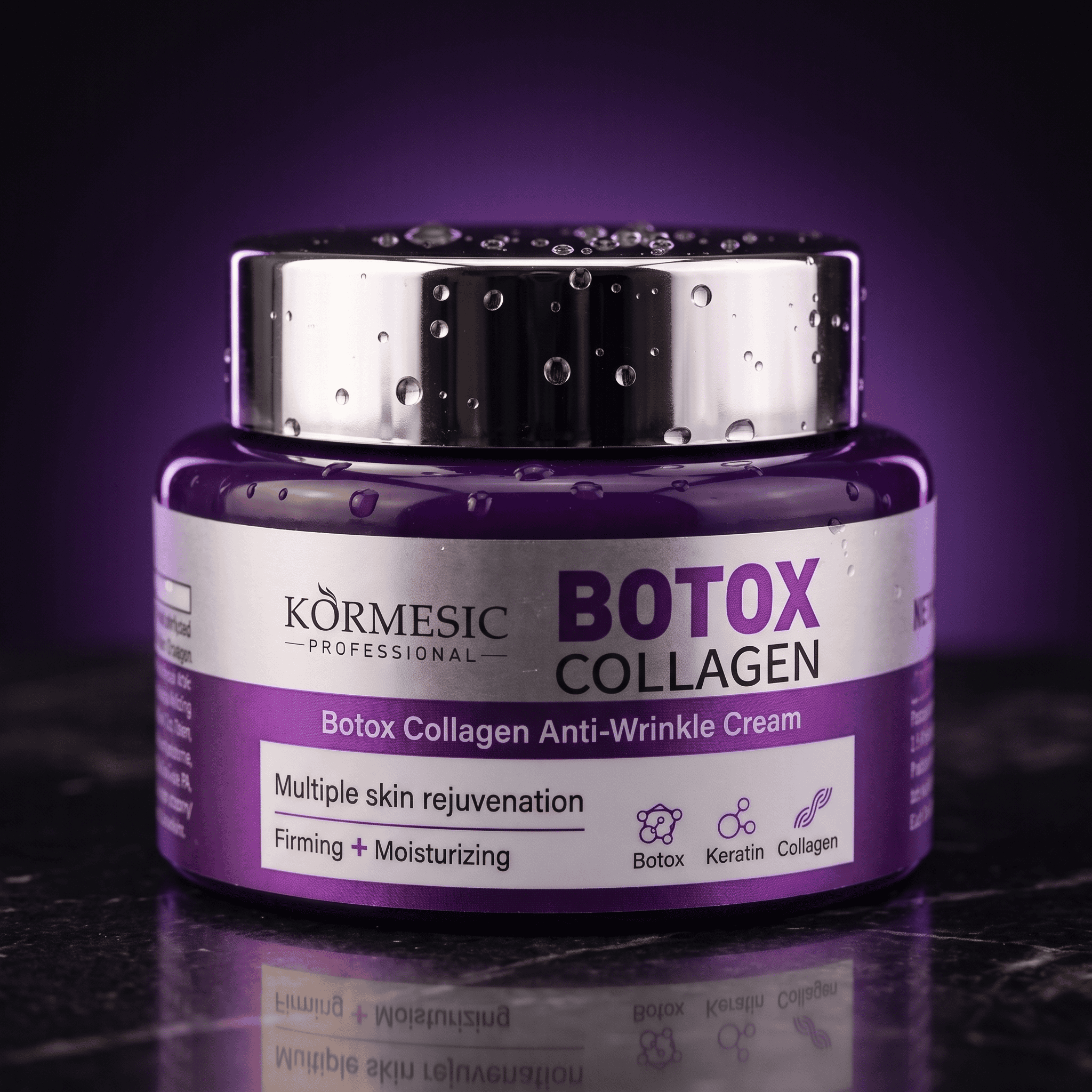 KORMESIC Botox Collagen krema protiv bora 50g, ljubičasta teglica sa srebrnim poklopcem