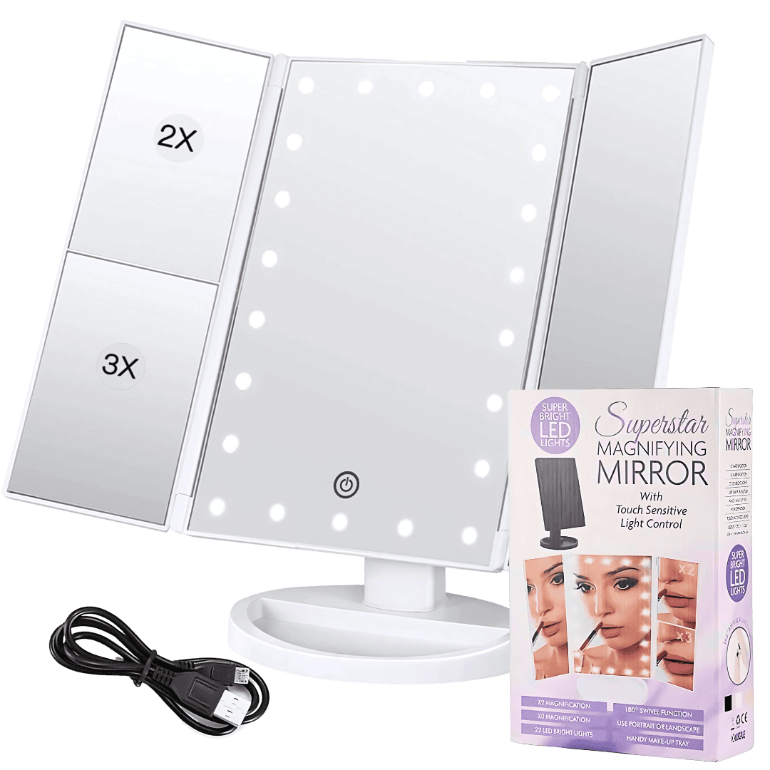 LED ogledalo - Superstar Magnifying Mirror