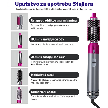 Stajler za kosu, 5u1 styler