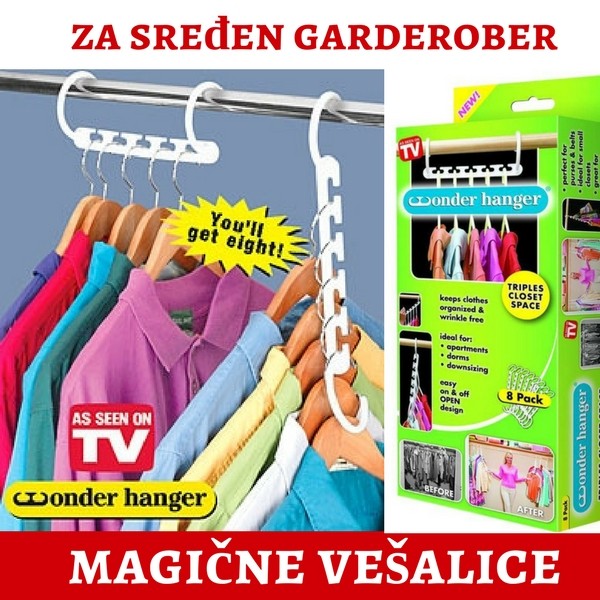 Magične Vešalice - Organizator odeće 1 + 1 Gratis!