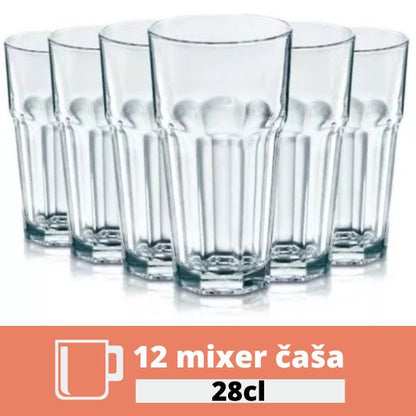 Set Staklenih Mixer Čaša 28cl