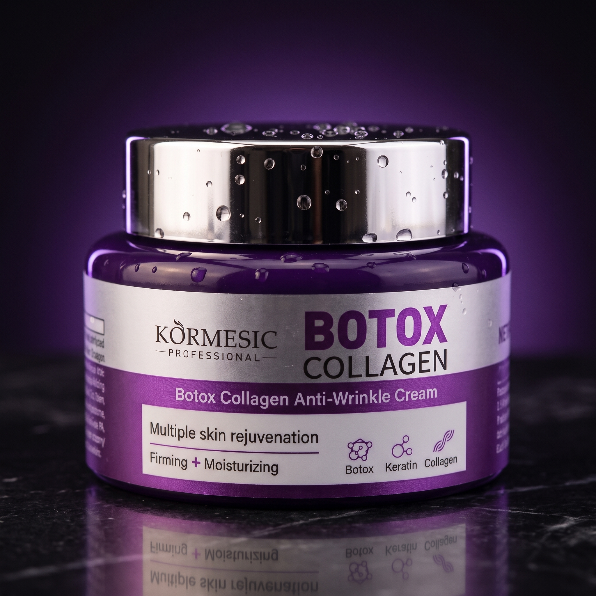 KORMESIC Botox Collagen krema protiv bora 50g, ljubičasta teglica sa srebrnim poklopcem
